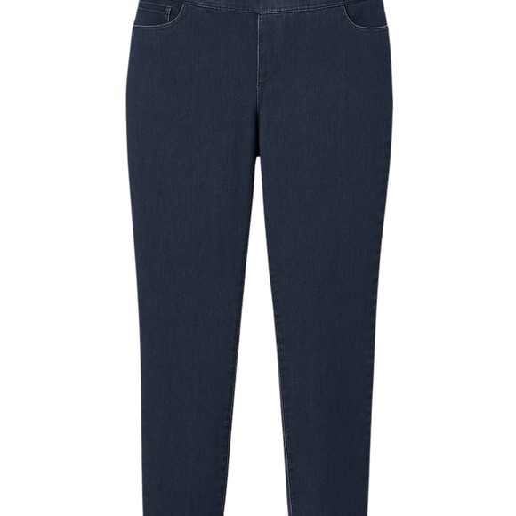 Ruby Rd. Slimming Size 14 Jeans Dark Wash Stretch Pull-On High Raise NWT - Picture 3 of 13